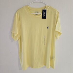 Nwt Polo Ralph Lauren Women Top T-shirt Yellow XXL Short Sleeve Casual Preppy